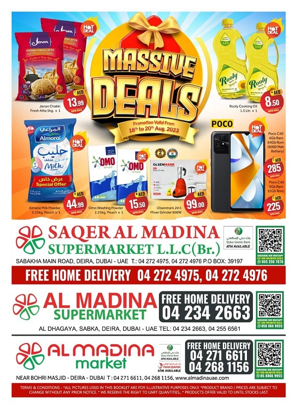 Saqer Al Madina Supermarket Leaflet Cover Page