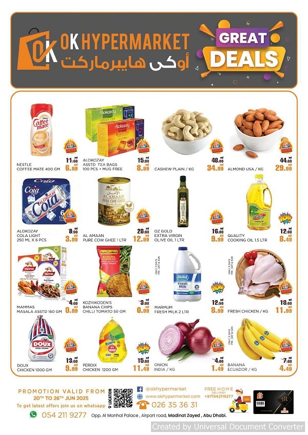 Ok hypermarket leaflet cover page