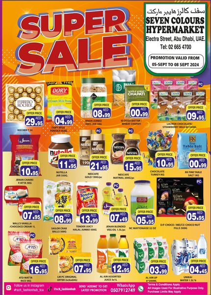 Seven Colours Hypermarket leaflet cover page