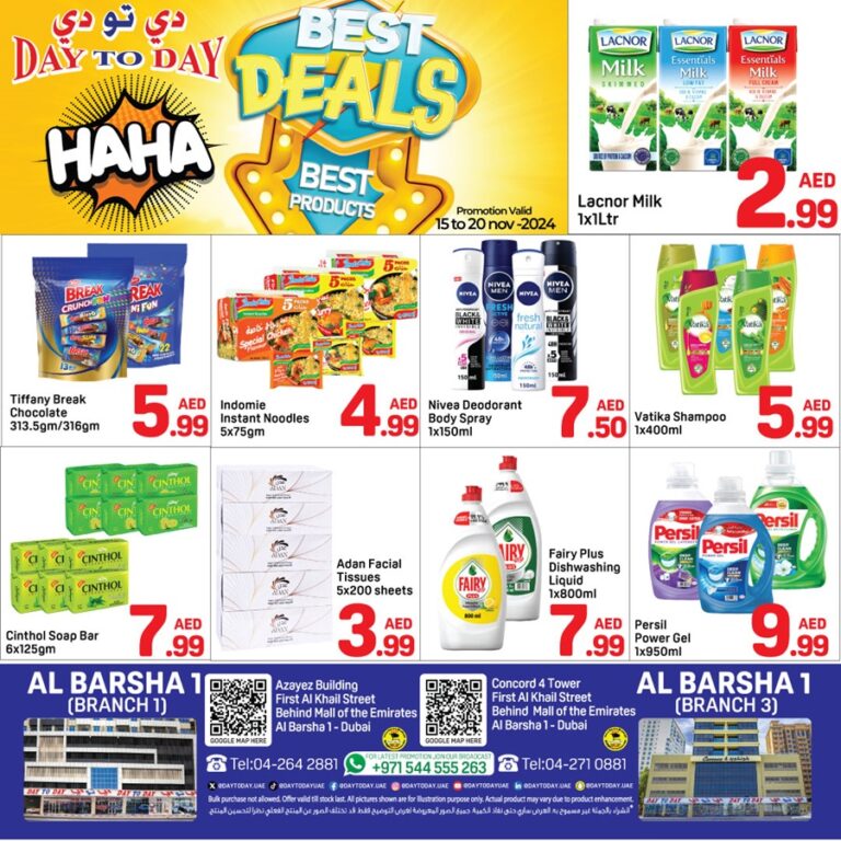 Day to Day Al Barsha Leaflet cover page