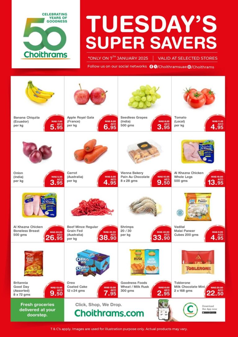 Choithrams tuesday savers leaflet cover page