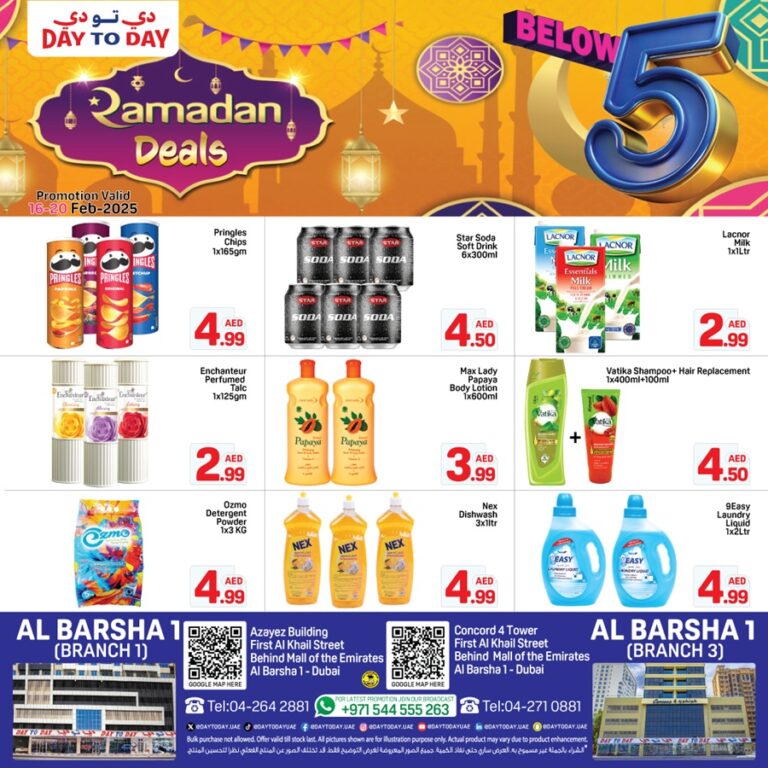 Day to Day Al Barsha Leaflet cover page