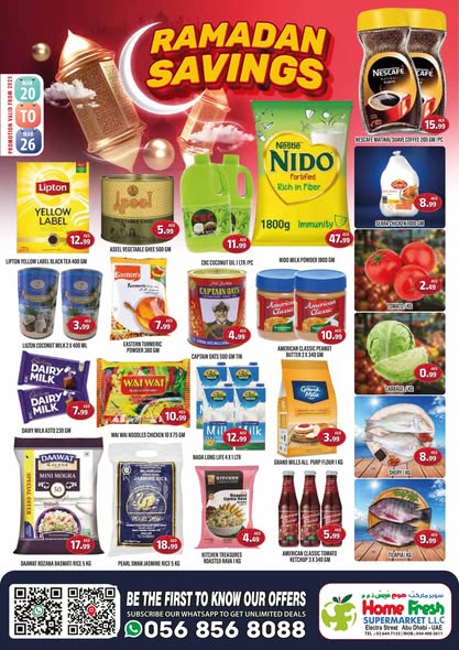 HomeFresh Supermarket leaflet cover page