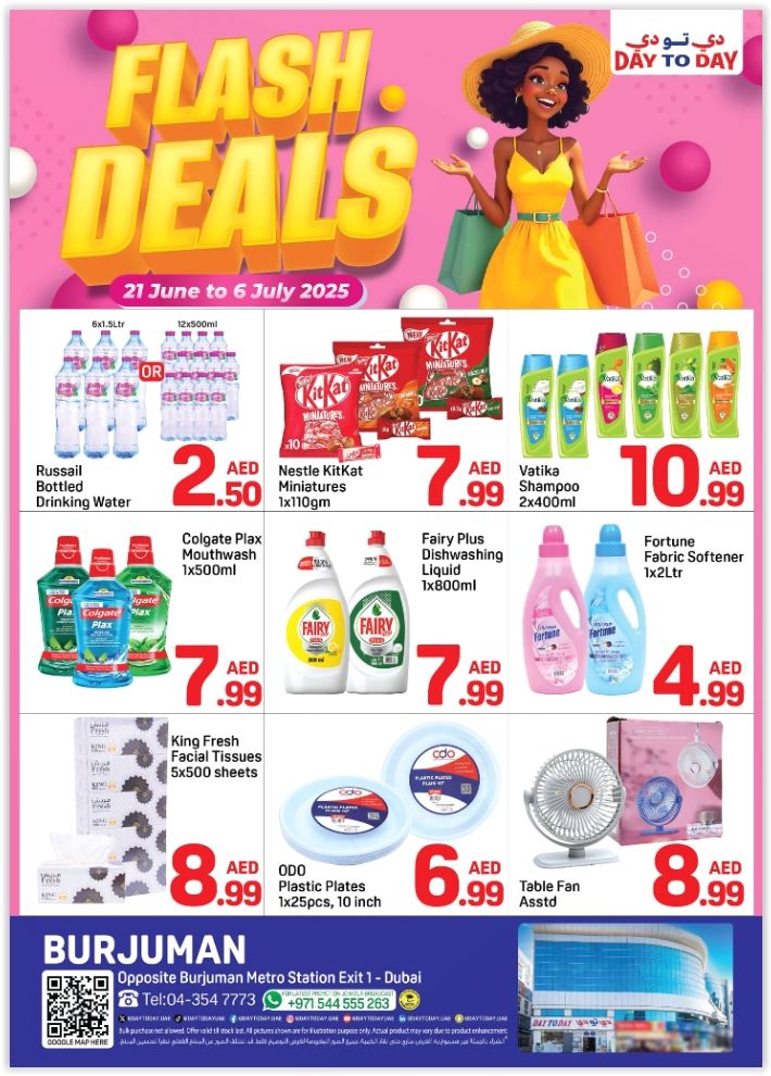 Day to Day Burjuman Leaflet cover page