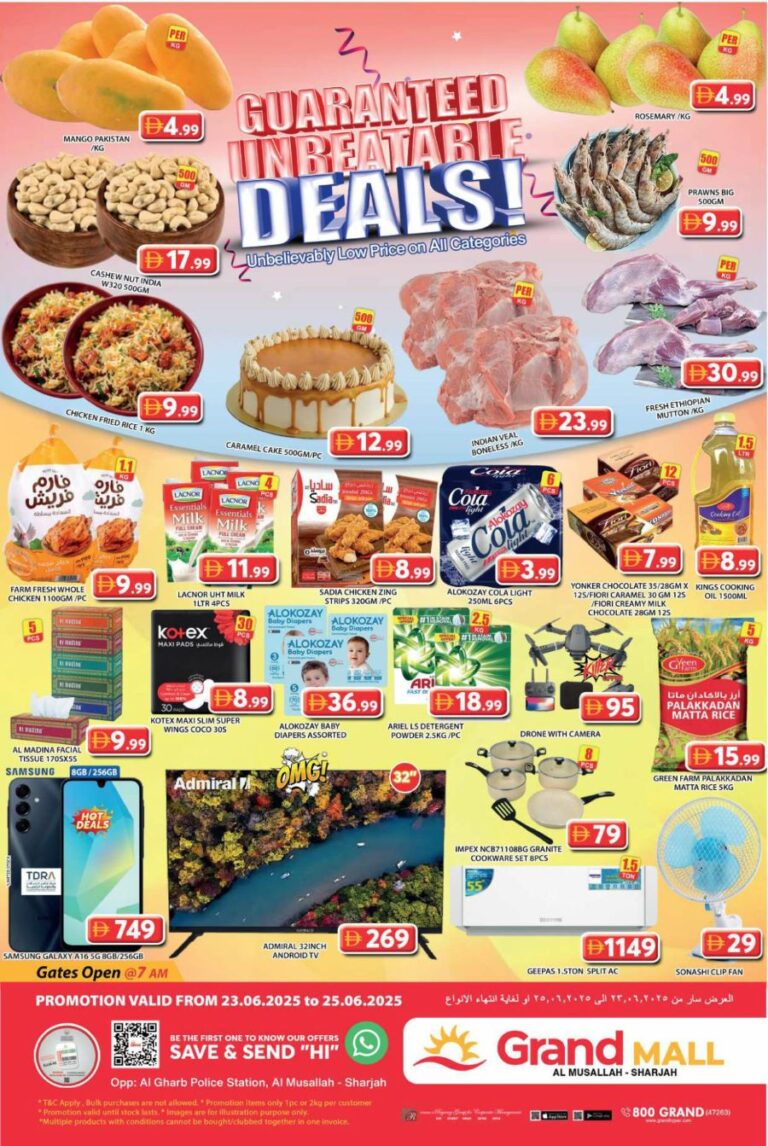 Grand Mall Sharjah Catalog Leaflet cover page