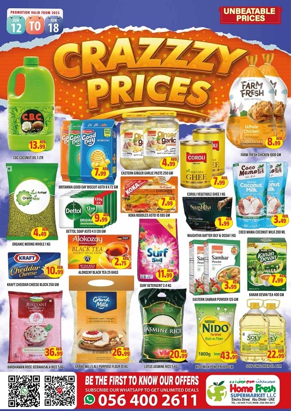 HomeFresh Supermarket leaflet cover page