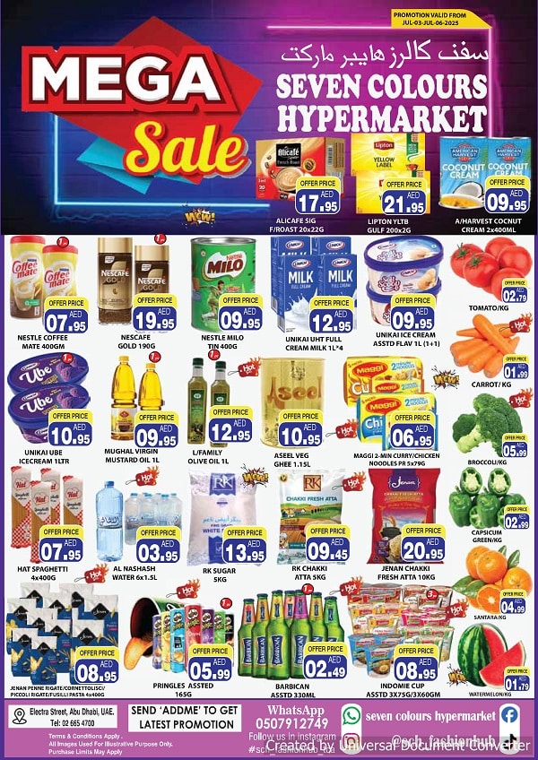 SEVEN COLOURS leaflet cover page