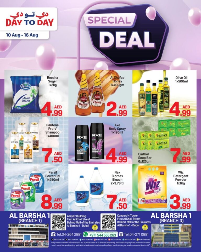 Day to Day Al Barsha Leaflet cover page