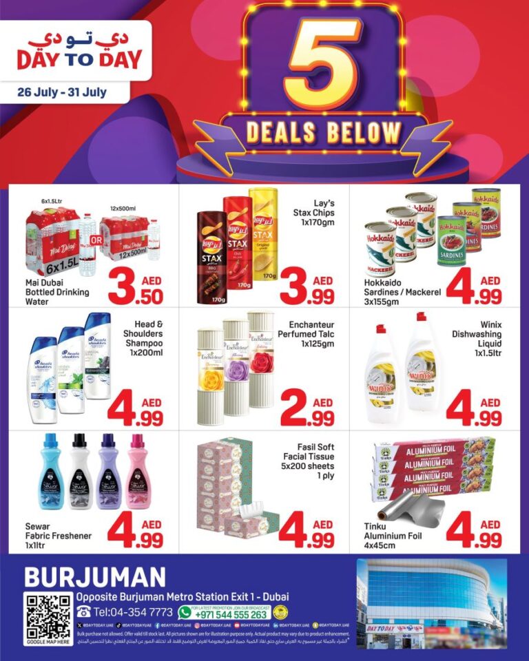 Day to Day Burjuman Leaflet cover page