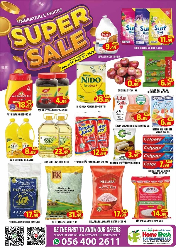 HomeFresh Supermarket leaflet cover page
