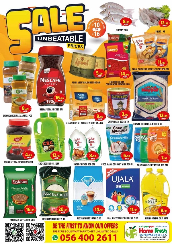 HomeFresh Supermarket leaflet cover page