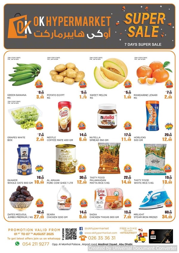 Ok Hypermarket leaflet cover page