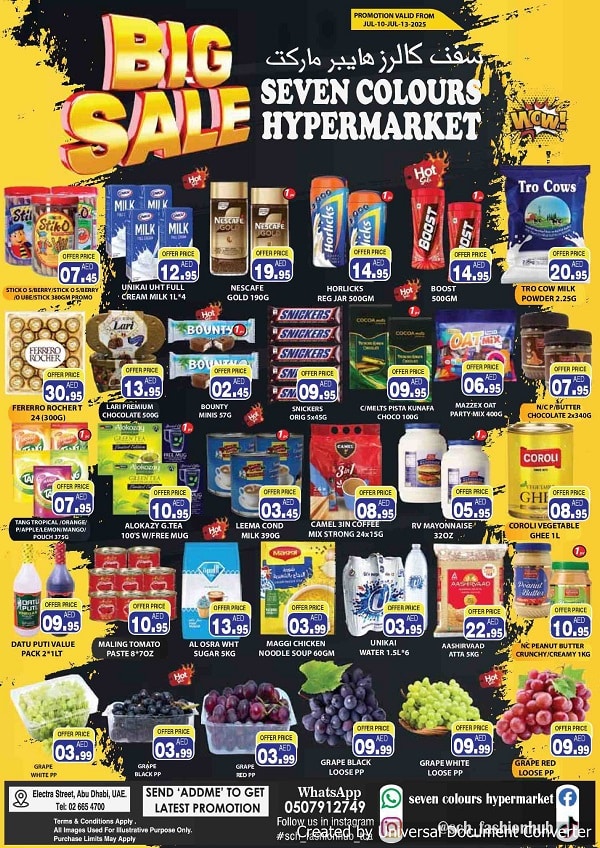 SEVEN COLOURS leaflet cover page