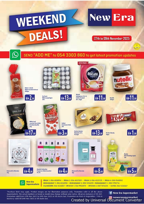 New Era Supermarket Weekend deals