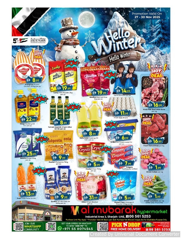 Al Mubarak Hypermarket Winter offers