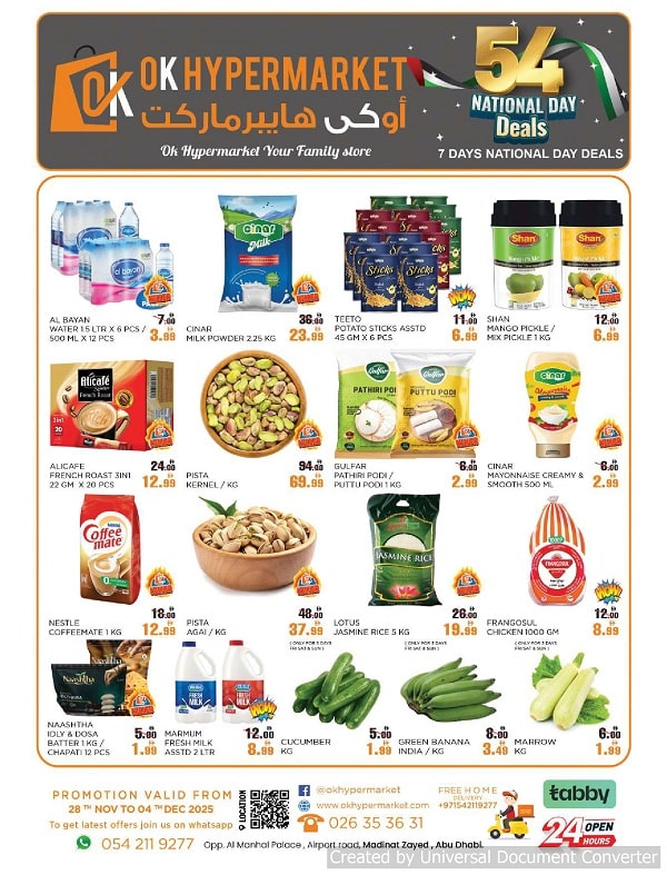 Ok Hypermarket National Day offers