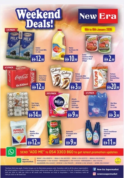 New Era Supermarket Weekend Deals