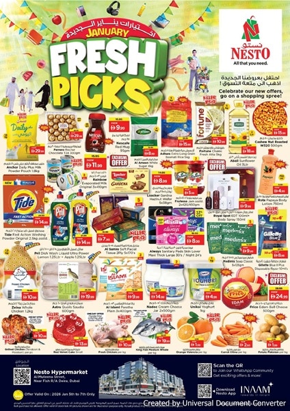 Nesto Burj Nahar Mall January Fresh Picks Deals