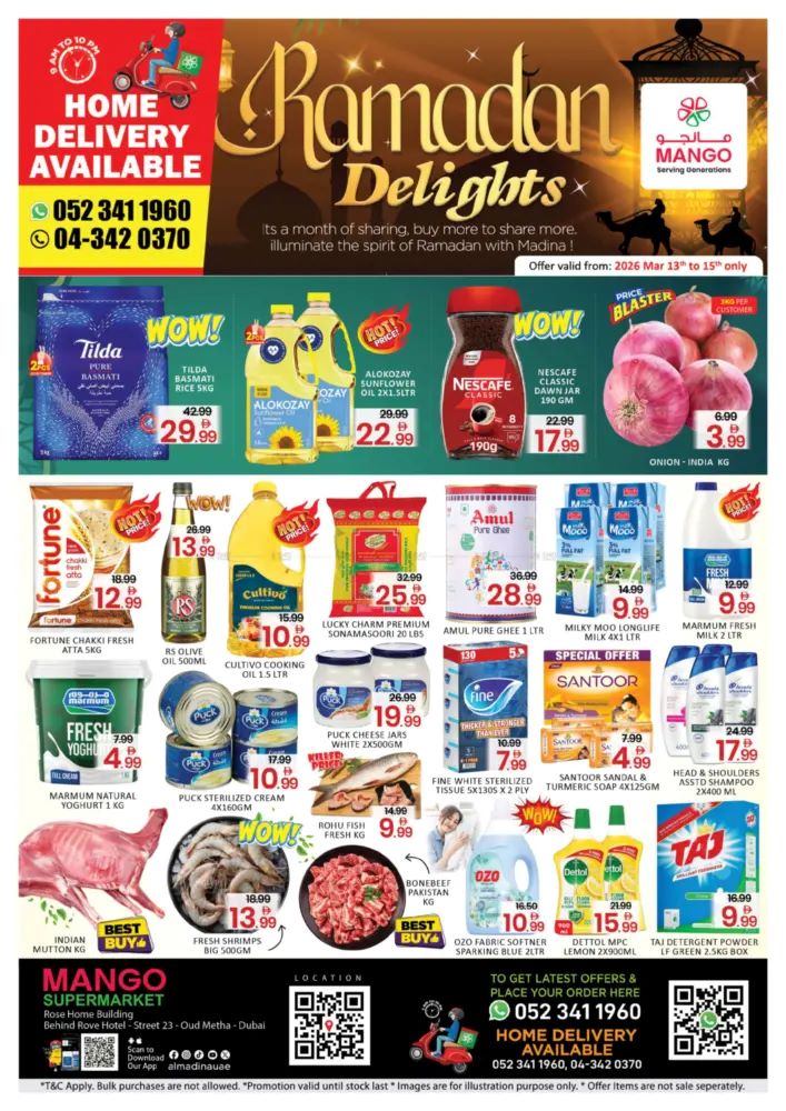 Mango Supermarket- Oud Metha Ramadan delights deals