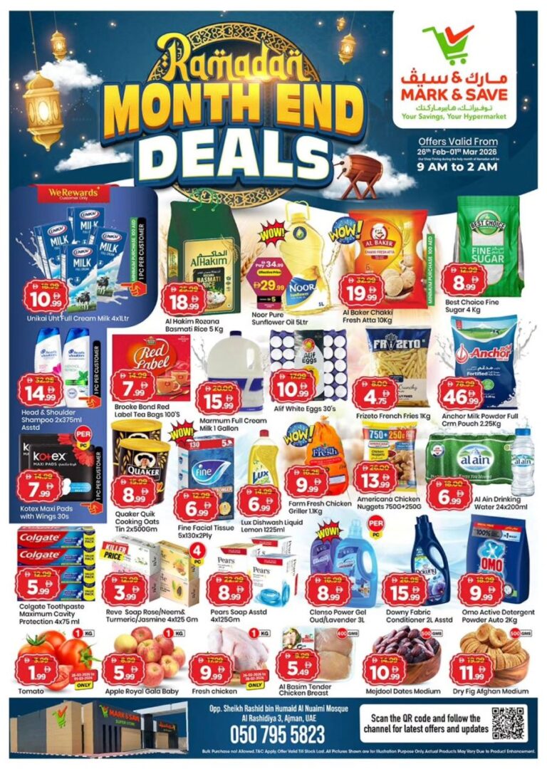 Mark & Save Ajman Ramadan Month end deals