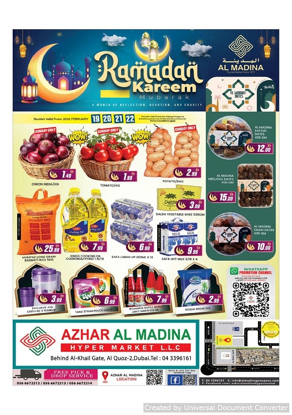 Azhar al Madina Dubai Ramadan offers