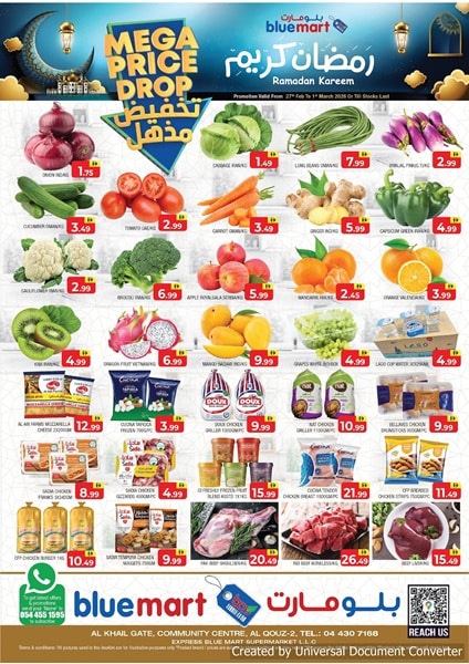 Bluemart Hypermarket Mega Price Drop offer