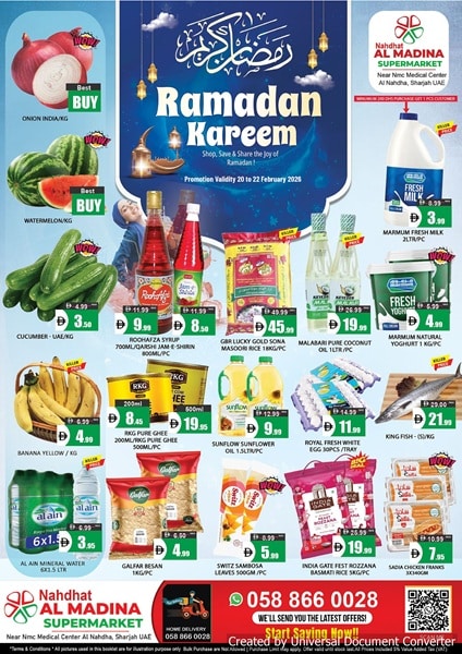 Nahdhat Al Madina Ramadan offers