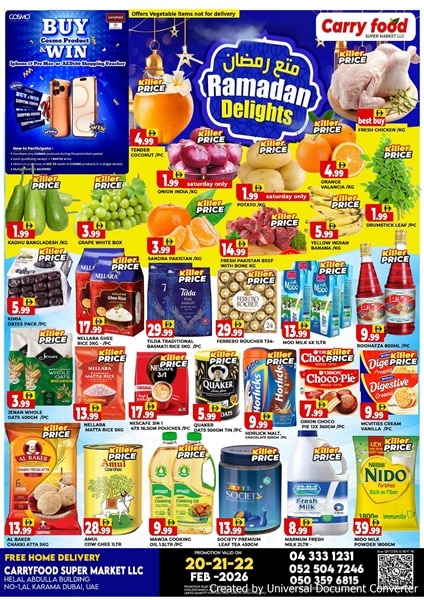 Carry food Supermarket Ramadan offers