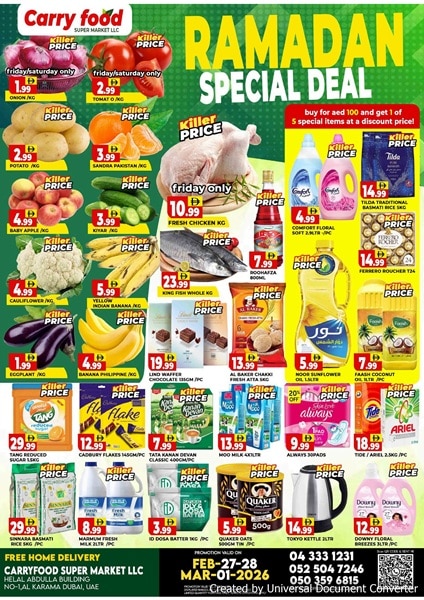 Carry food Supermarket Ramadan offers