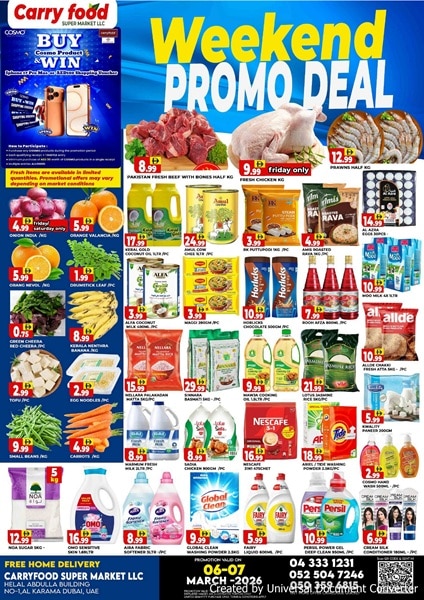 Carry food Supermarket Weekend offer
