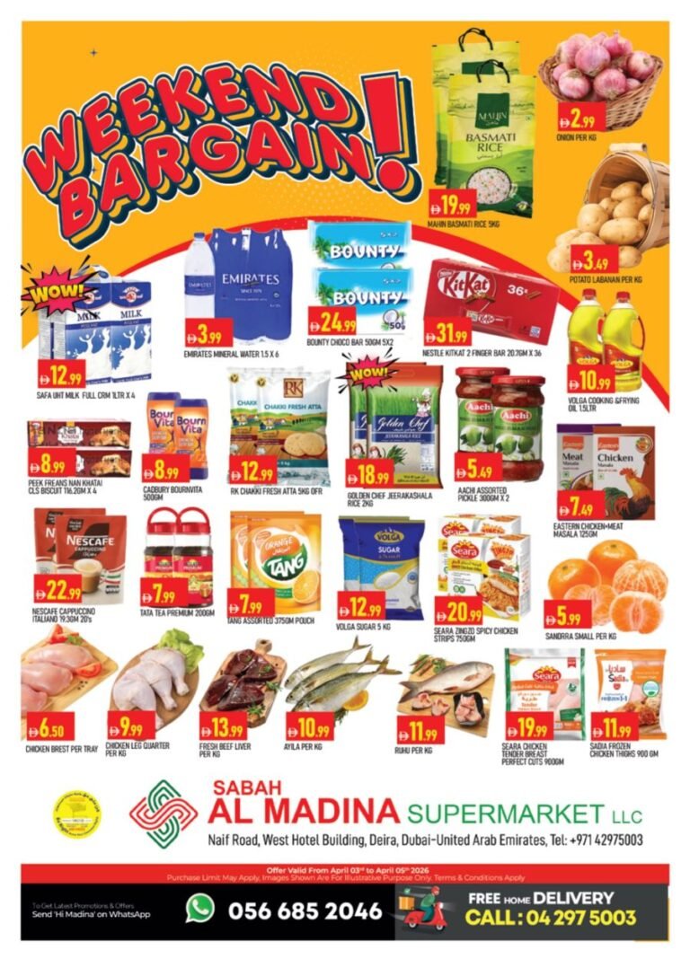 Sabah Al Madina Naif Weekend Bargain offers
