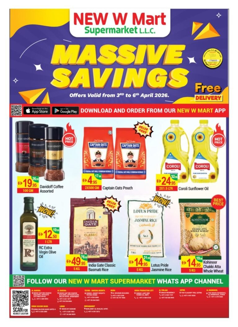 New W Mart Massive Savings offers