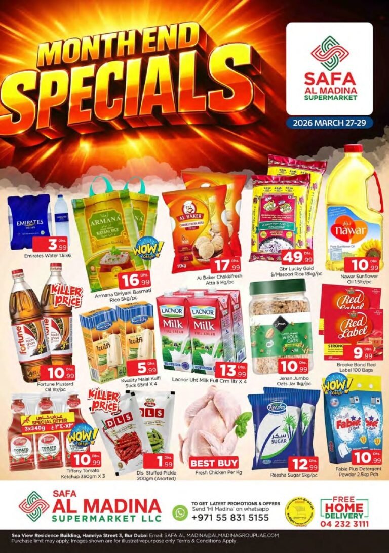 Safa Al Madina Bur Dubai Month end Specials offer