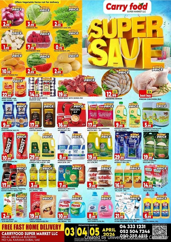Carry food Supermarket Super Save offer