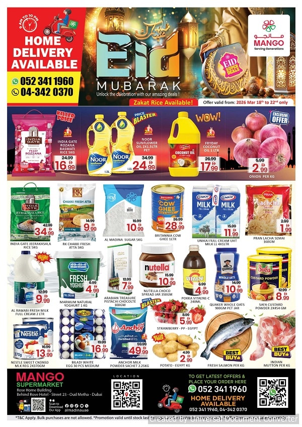 Mango Supermarket Oud Metha offers Catalog cover page