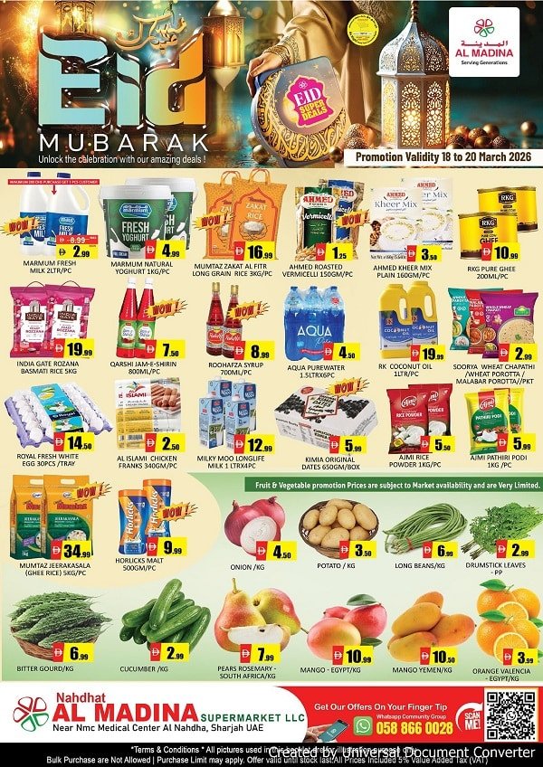 Nahdhat Al Madina Eid offers