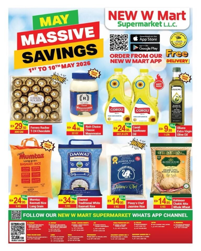 New W Mart May Massive Savings offers