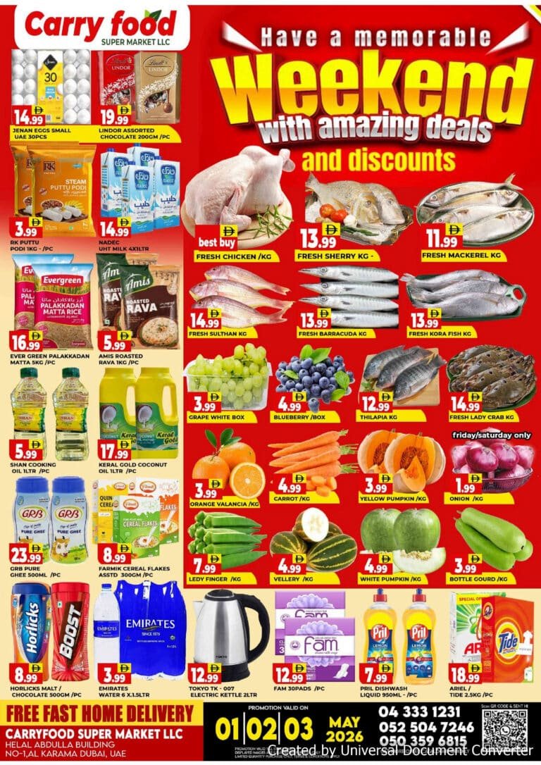Carry food Supermarket Weekend Offers