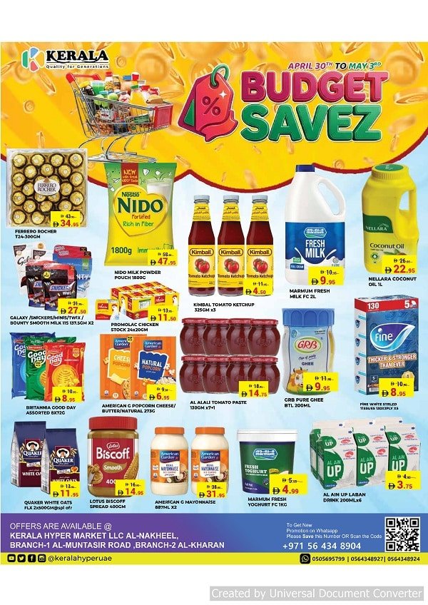 Kerala Hypermarket RAK offers Catalog