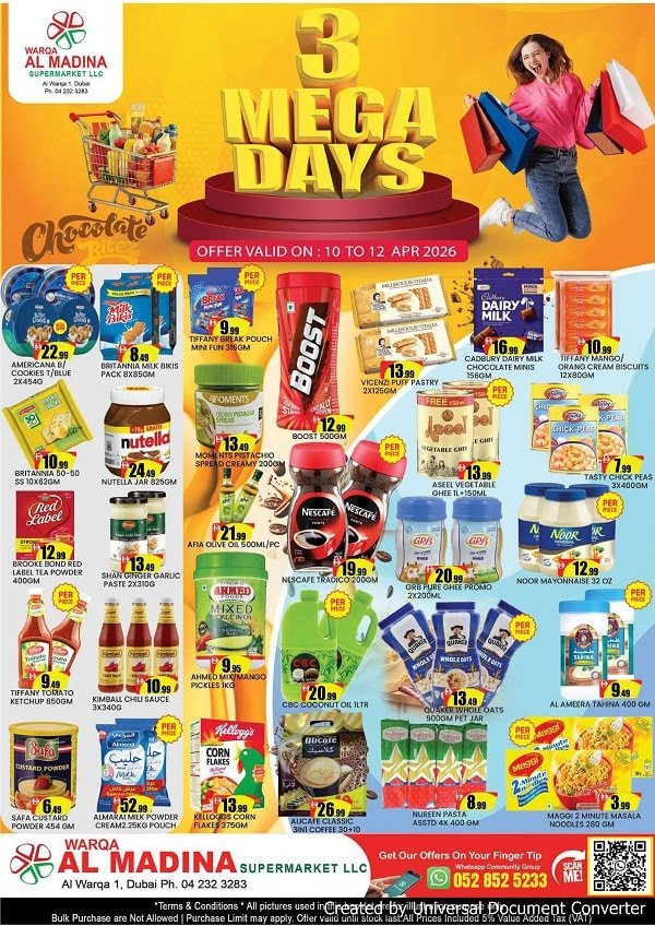 Warqa Al Madina offers Catalog cover page