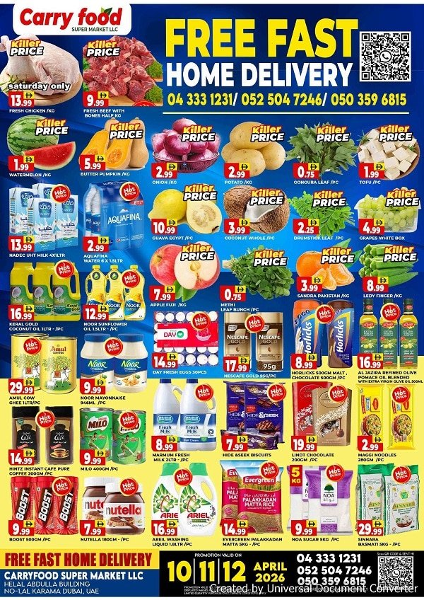 Carry food Supermarket Weekend Offers