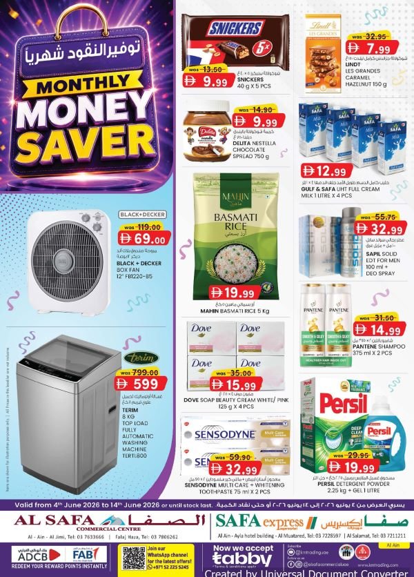 SAFA Express Al Ain Monthly Money Savers