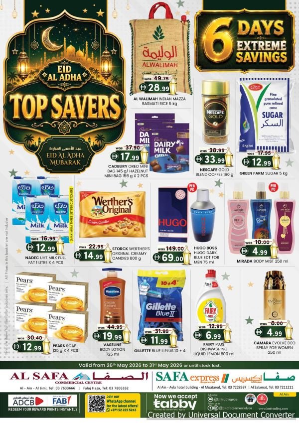 SAFA Express Al Ain Eid Top Savers
