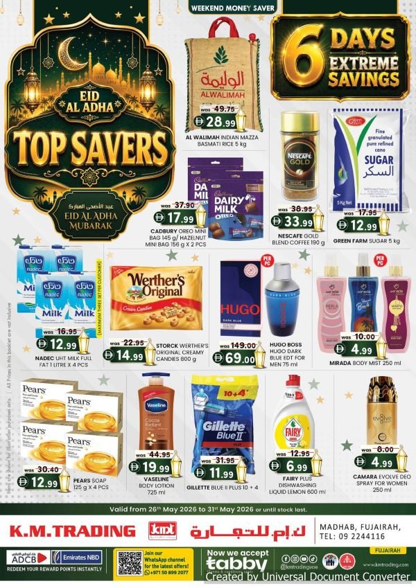 KM Trading Fujairah Eid Top Savers
