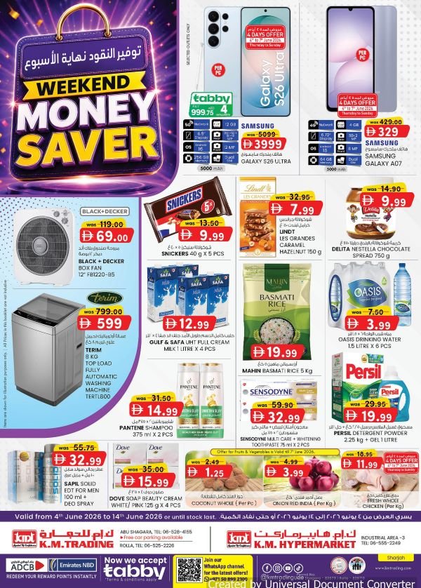 KM Trading Sharjah  Monthly Money Savers