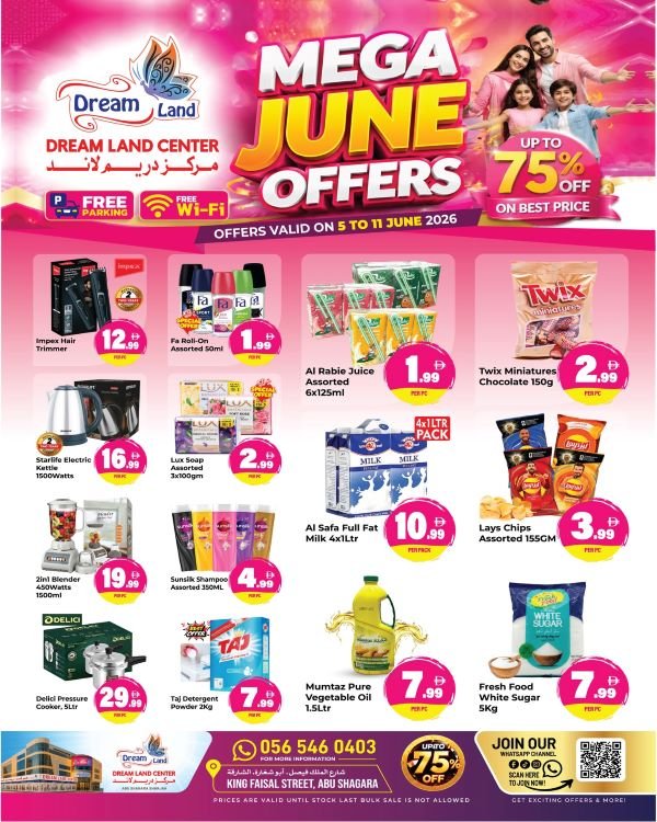 Dream Land Center Sharjah Mega June offers
