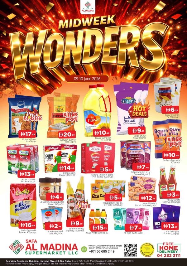 Safa Al Madina Bur Dubai Midweek Wonders offers