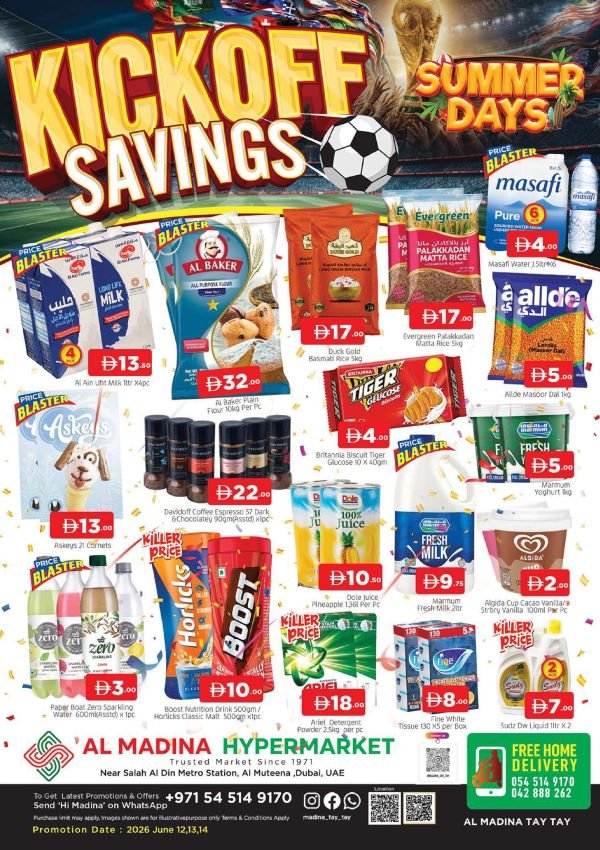 Al Madina Al Muteena Kick OFF Savings Promotion