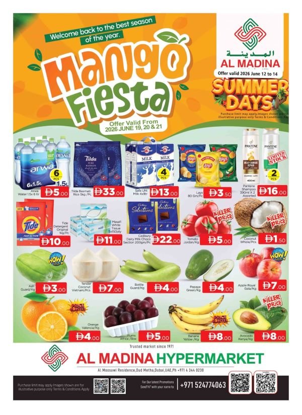 Al Madina Hypermarket Oud Mango Fiesta offers