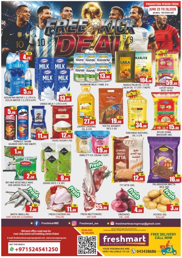 Freshmart Free Kick deals